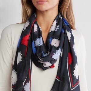 Kate Spade NWT Stylish Red, White and Blue Scarf